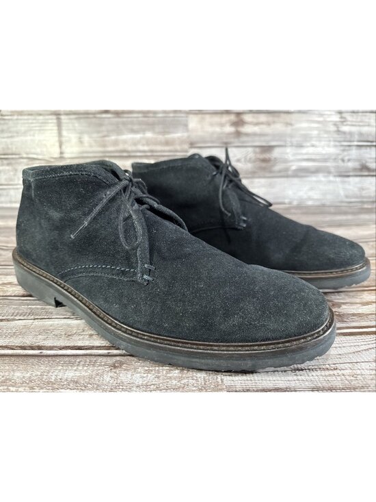 Ermenegildo Zegna Lace Up Suede Chucka Boots Shoes Size 8.5 Midnight blue $650 main image 7